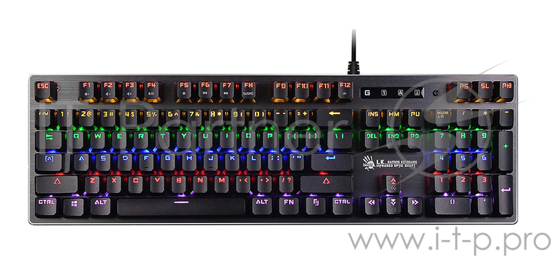 Клавиатура A4 B760 механическая черный USB Gamer LED