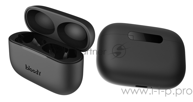 Наушники с микрофоном A4Tech Bloody M30 черный/красный вкладыши BT (M30)