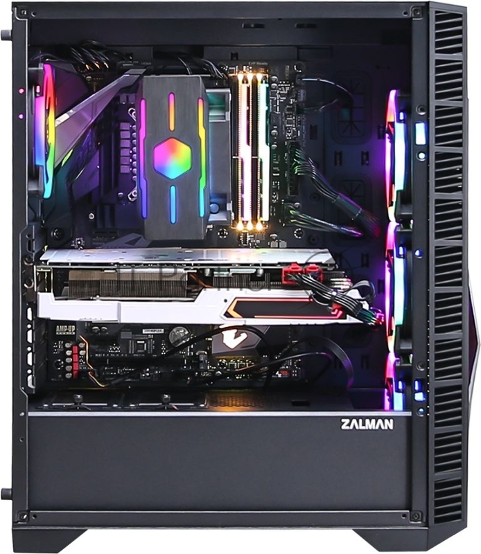 Корпус MIDITOWER ATX W/O PSU Z3 ICEBERG BLACK ZALMAN