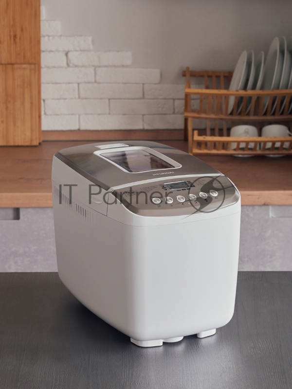 Хлебопечь Hyundai HYBM-M0815 850Вт белый/серебристый