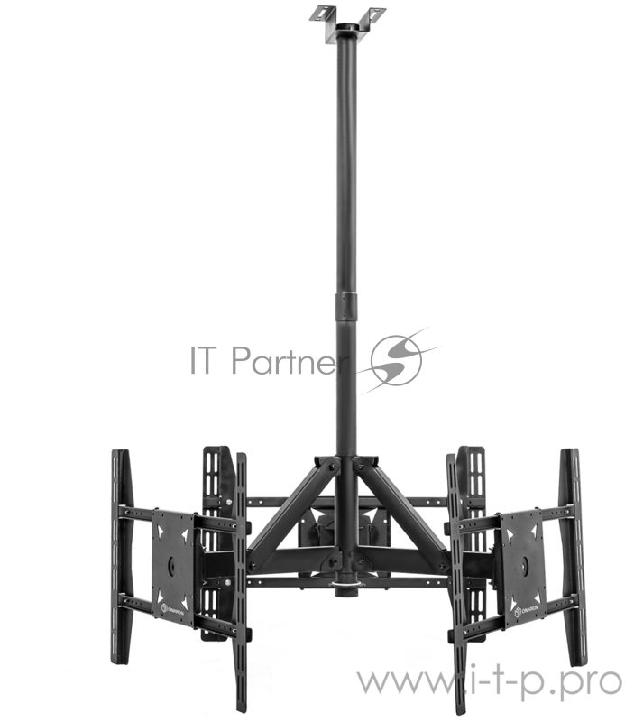 Кронштейн для телевизора Onkron CPRO2L-3 черный 32-63 макс.168кг потолочный поворот и наклон