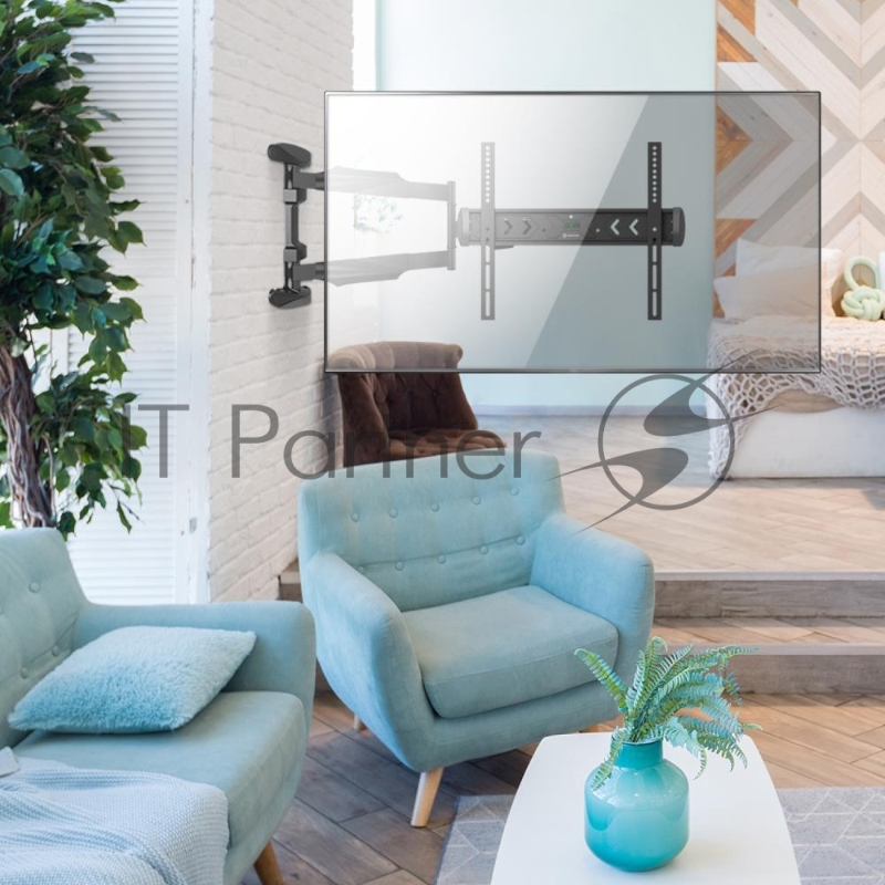 Кронштейн для телевизора Onkron NP47 черный 40-75 макс.35кг настенный поворот и наклон