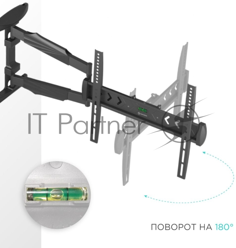 Кронштейн для телевизора Onkron NP47 черный 40-75 макс.35кг настенный поворот и наклон