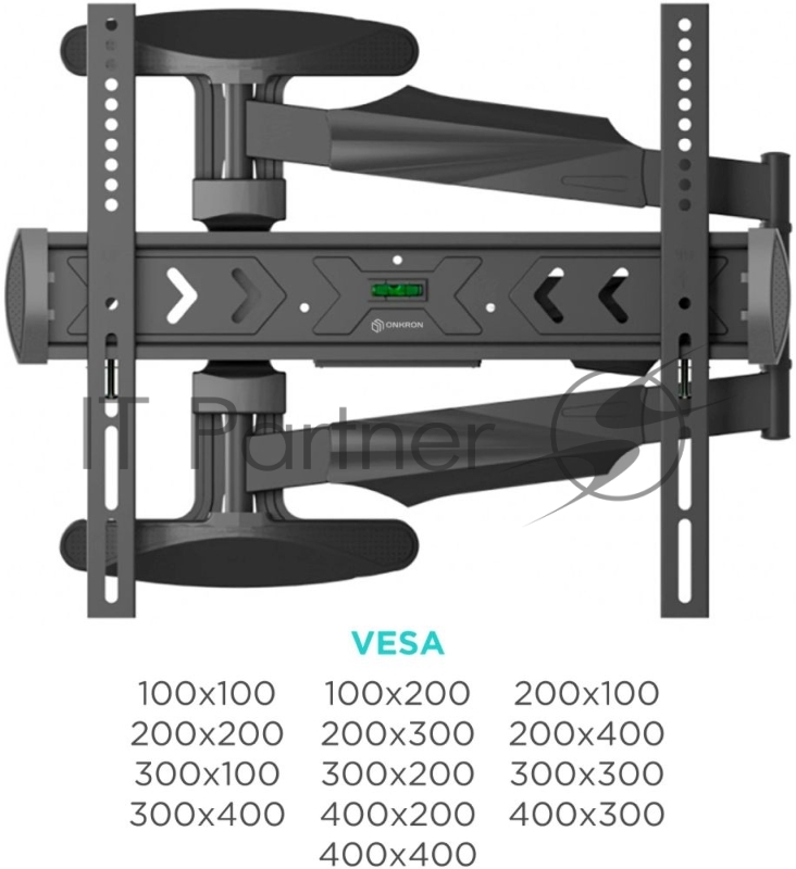 Кронштейн для телевизора Onkron NP47 черный 40-75 макс.35кг настенный поворот и наклон