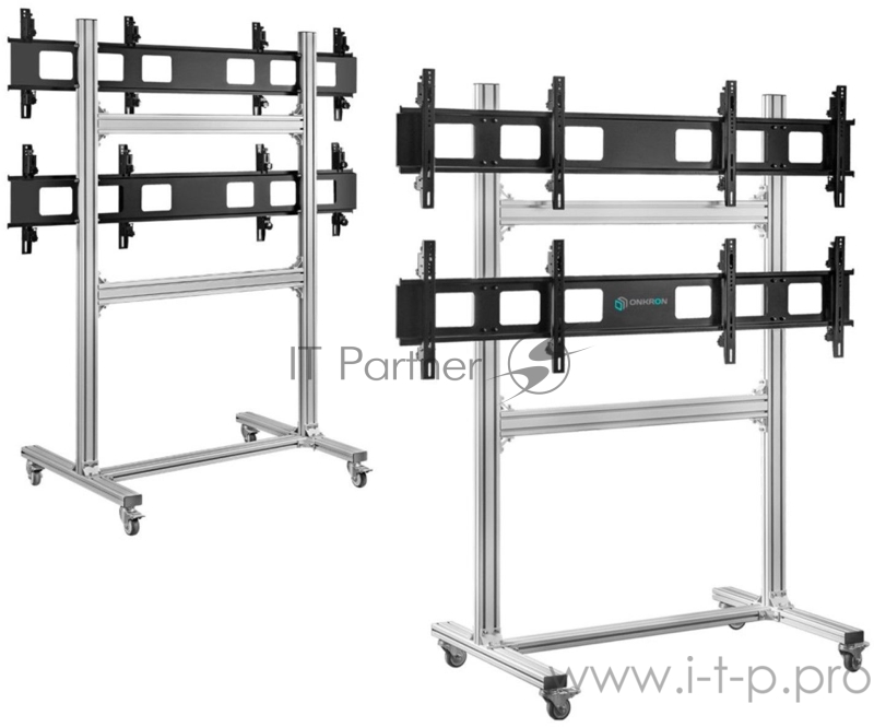 Подставка для телевизора Onkron FSPRO2L-22 черный 40-55 макс.200кг напольный мобильный
