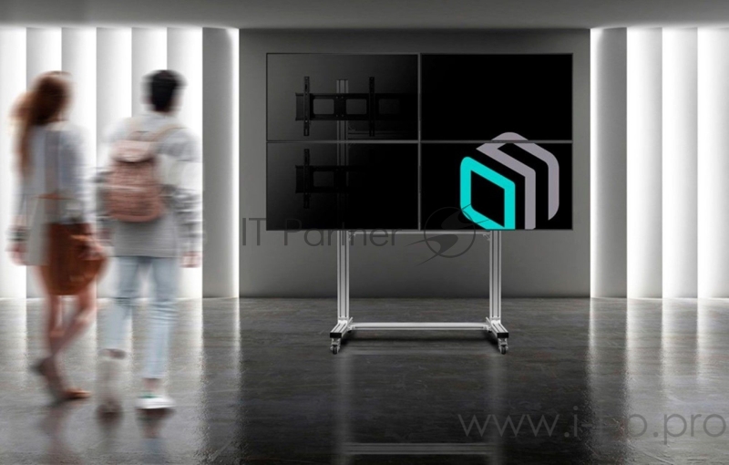 Подставка для телевизора Onkron FSPRO2L-22 черный 40-55 макс.200кг напольный мобильный