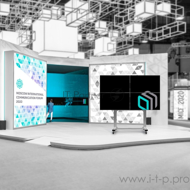 Подставка для телевизора Onkron FSPRO2L-22 черный 40-55 макс.200кг напольный мобильный