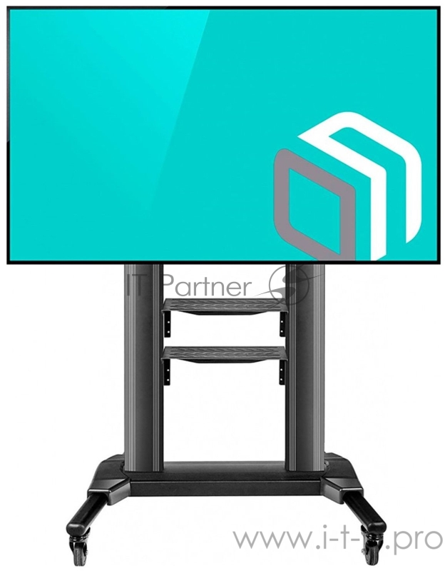 Подставка для телевизора Onkron TS2771 черный 50-82 макс.65.5кг напольный мобильный