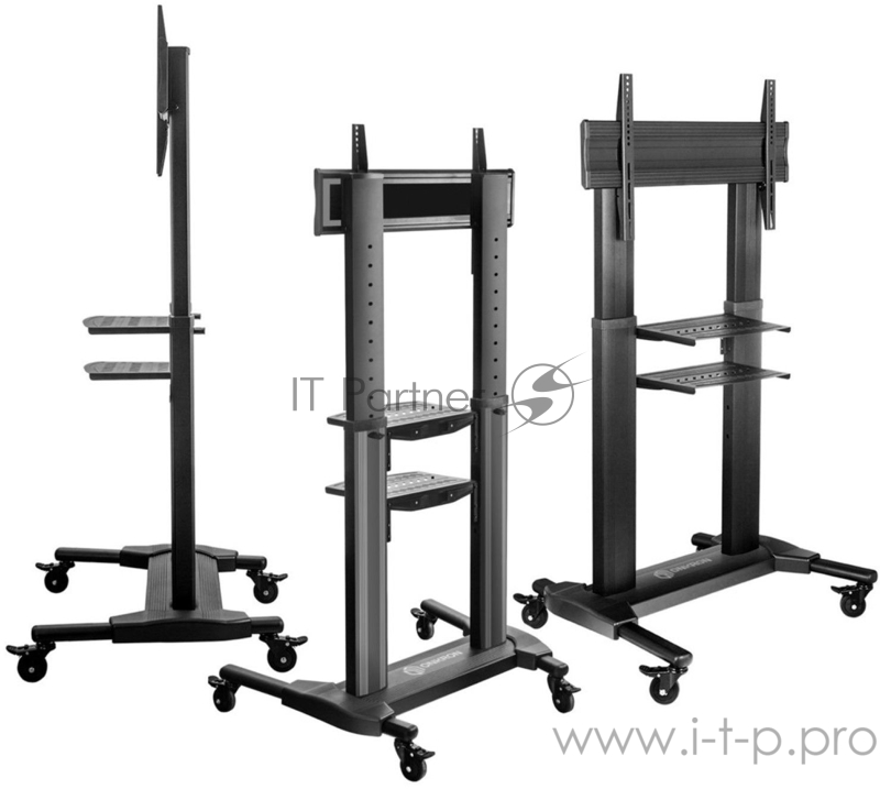 Подставка для телевизора Onkron TS2771 черный 50-82 макс.65.5кг напольный мобильный