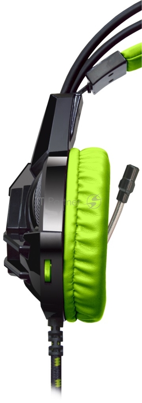 Игровая гарнитура Lester черный + зеленый, кабель 2,2 м DEFENDER
