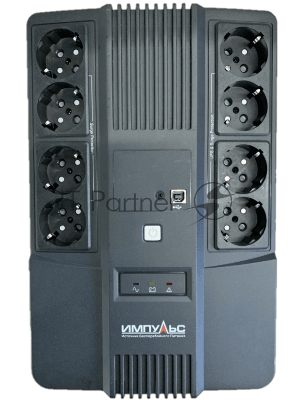 Источник бесперебойного питания Импульс ИБП ИМПУЛЬС МАСТЕР 600, 600ВА/360Вт, LED, USB, RJ11/RJ45, SCHUKOx8