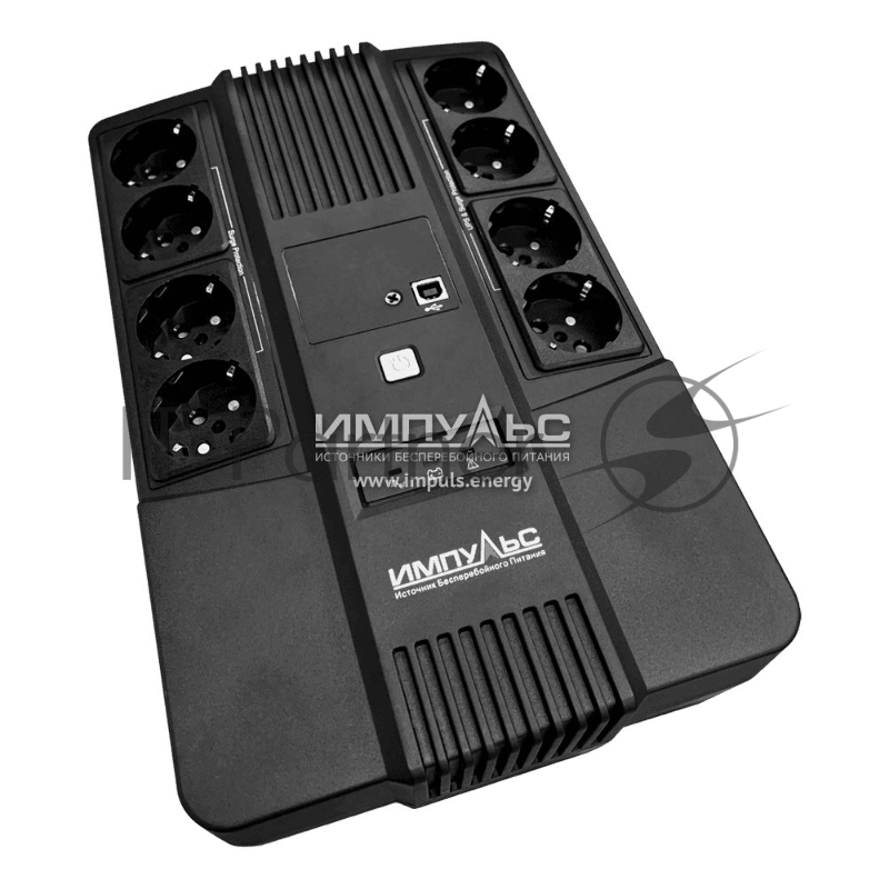 Источник бесперебойного питания Импульс ИБП ИМПУЛЬС МАСТЕР 600, 600ВА/360Вт, LED, USB, RJ11/RJ45, SCHUKOx8