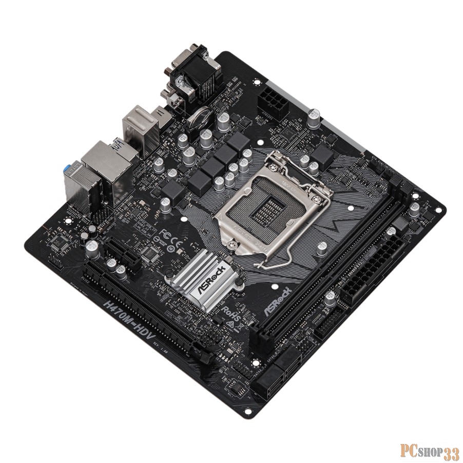 Материнская плата H470 S1200 MATX H470M-HDV ASROCK