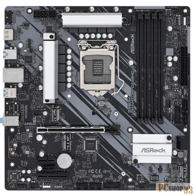 Материнская плата Z590 S1200 MATX Z590M PHANTOM GAMING 4 ASROCK