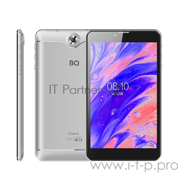 Планшет BQ-7000G Charm Silver/t. SC7731E, 4, 1.3 GHZ, Android 8.1, 1 GB, 16 GB, 2G GSM 850/900/1800/1900, 3G , WiFi , Bluetooth , GPS Экран: 7 , 1024*600, TN Основная камера: 2.0 MP, инт. отсутствует, вспышка Фронтальная камера: 0.3 MP, инт. отсутств