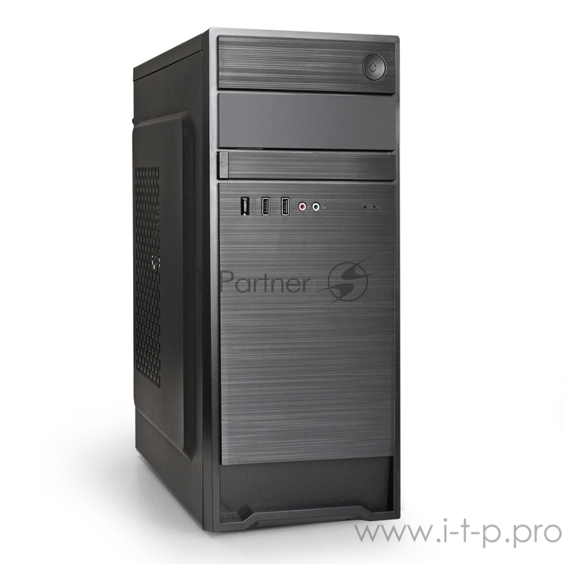 Корпус Miditower ExeGate AX-252 (ATX, без БП, 2*USB, аудио, черный)