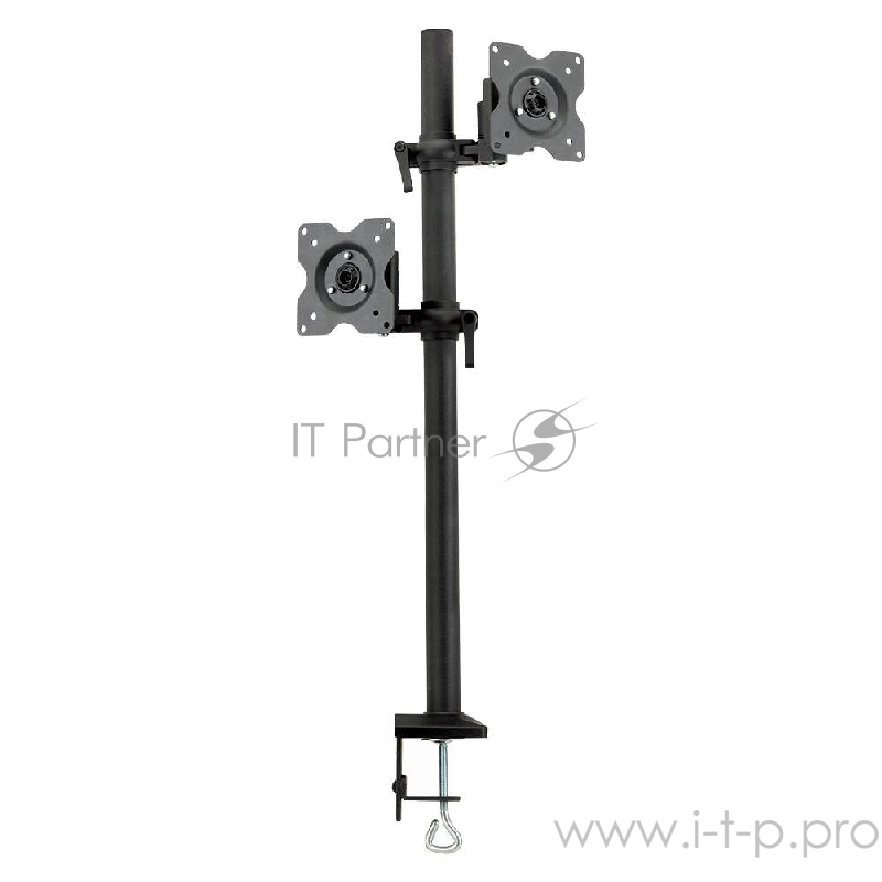 Кронштейн для мониторов ЖК Kromax OFFICE-5 серый 15-32 макс.12кг настольный поворот и наклон 20223 (632282)