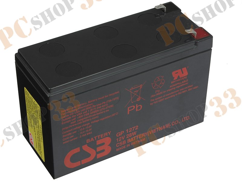 Батарея аккумуляторная CSB GP 1272 12В 28Вт 7.2А*ч