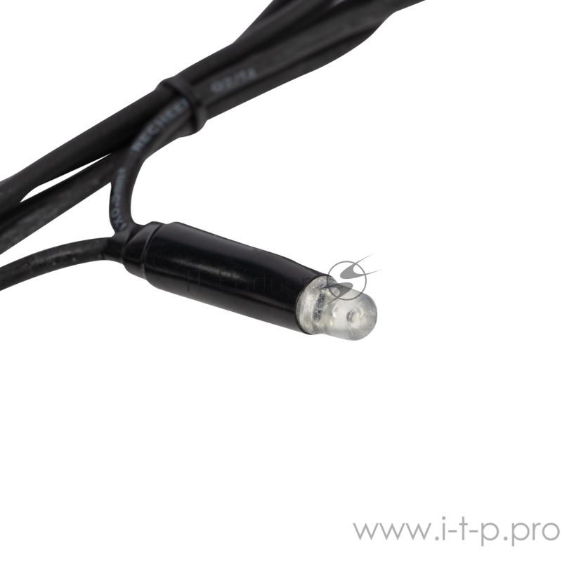 Гирлянда Твинкл Лайт 20 м, черный КАУЧУК, 240 диодов, цвет ТЕПЛЫЙ БЕЛЫЙ