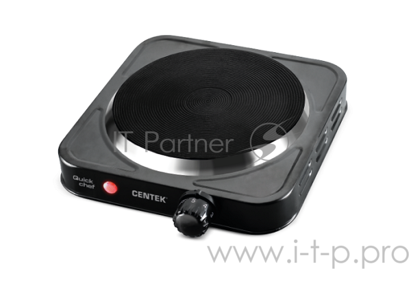 Плитка электрическая Centek CT-1506 Black 1конф ЧУГУН 155мм, 1000Вт, индикатор работы
