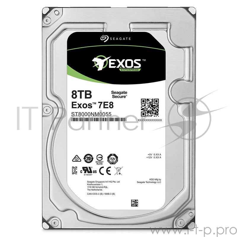 Жесткий диск 8TB Seagate Exos 5E8 (ST8000AS0003) {SATA 6 Гбит/с, 5400 rpm, 256 mb buffer 3.5, для для облачной архивации}