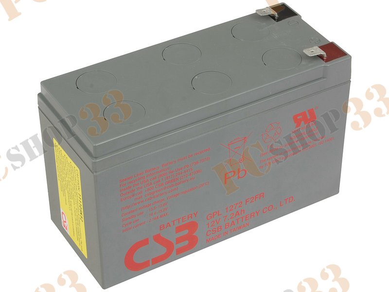 Батарея аккумуляторная CSB GPL 1272 F2FR 12В 7.2А*ч