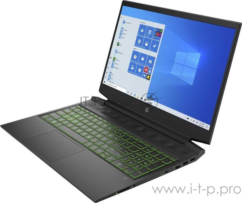 Ноутбук HP Pavilion Gaming 16-a0037ur Core i7 10750H/16Gb/SSD512Gb/NVIDIA GeForce RTX 2060 MAX Q 6Gb/16.1/IPS/FHD (1920x1080)/Windows 10/black/green/WiFi/BT/Cam