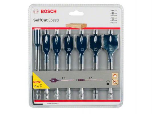 Bosch Bosch SELFCUT Speed 2608587009 набор перьевых сверл 16-32 мм 7 шт.