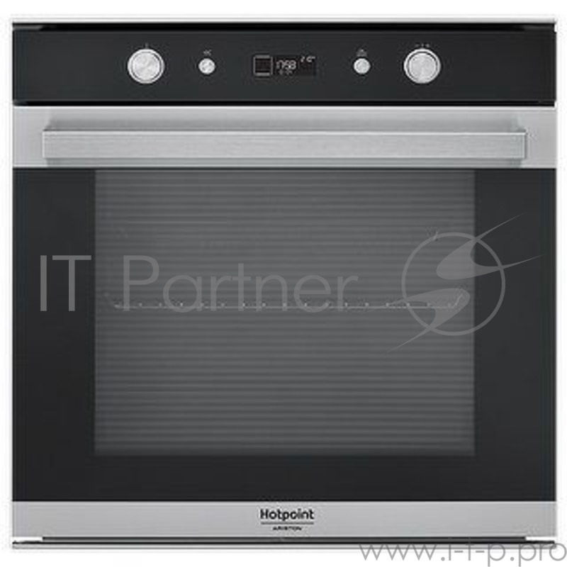 Встраиваемая электрическая духовка Hotpoint-Ariston FI7 861 SH IX HA / 59.5x59.5x56.4 см, 8 программ, 9 режимов, дисплей, телескопические направляющие на одном уровне, очистка паром, откидной гриль, 73л, нерж.сталь