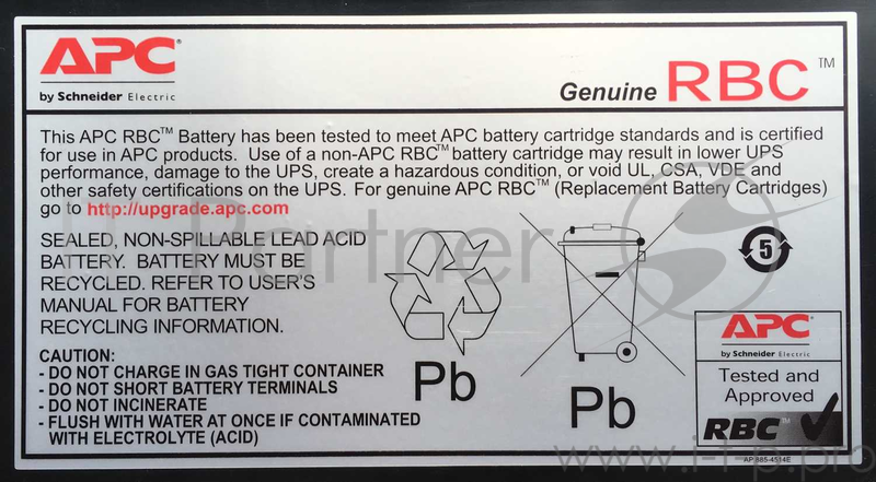 Батарея аккумуляторная APC Replacement Battery Cartridge #115 APCRBC115