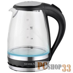 Чайник Чайник SUPRA KES-2003N black, 1,7 л., 2200Вт, стеклянный