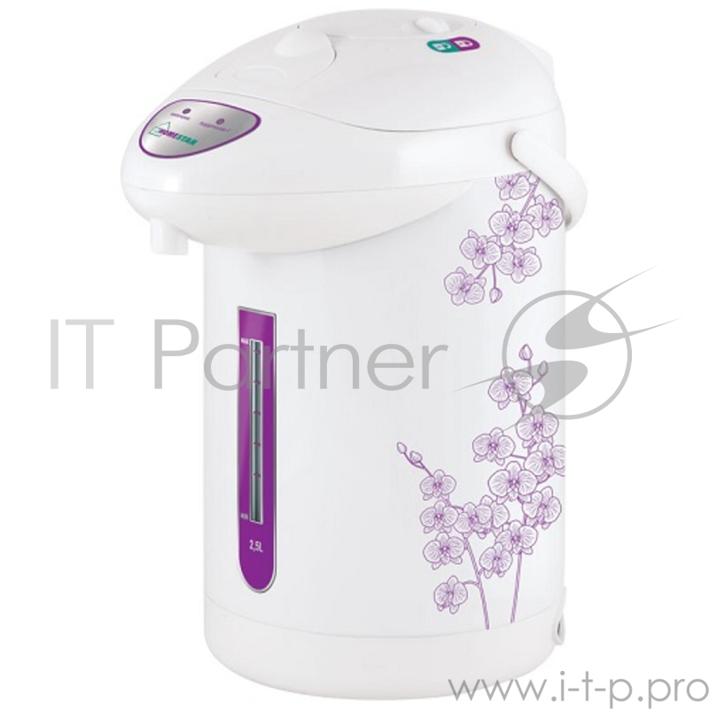 Термопот Homestar HS-5001 фиолетовые цветы, 2.5л, 750 Вт (в уп. 6 шт)