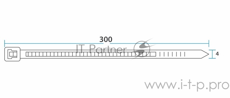 Аксессуар REXANT (07-0301-1) Хомут nylon 300х3.5 мм 100 шт черный профессиональный