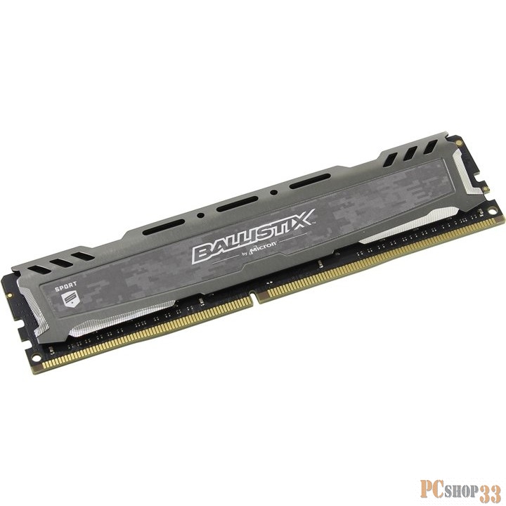 Модуль памяти Crucial DDR4 DIMM 16GB BLS16G4D26BFSB {PC4-21300, 2666MHz, CL16, Ballistix Sport LT Grey }