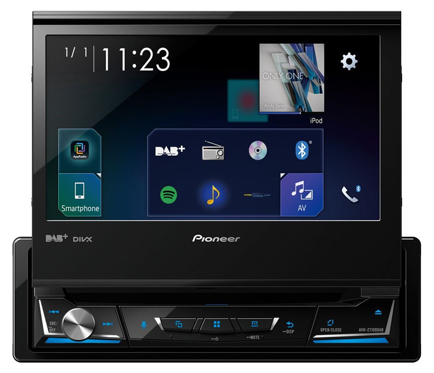 Автомагнитола CD DVD Pioneer AVH-A7100BT 1DIN 4x50Вт