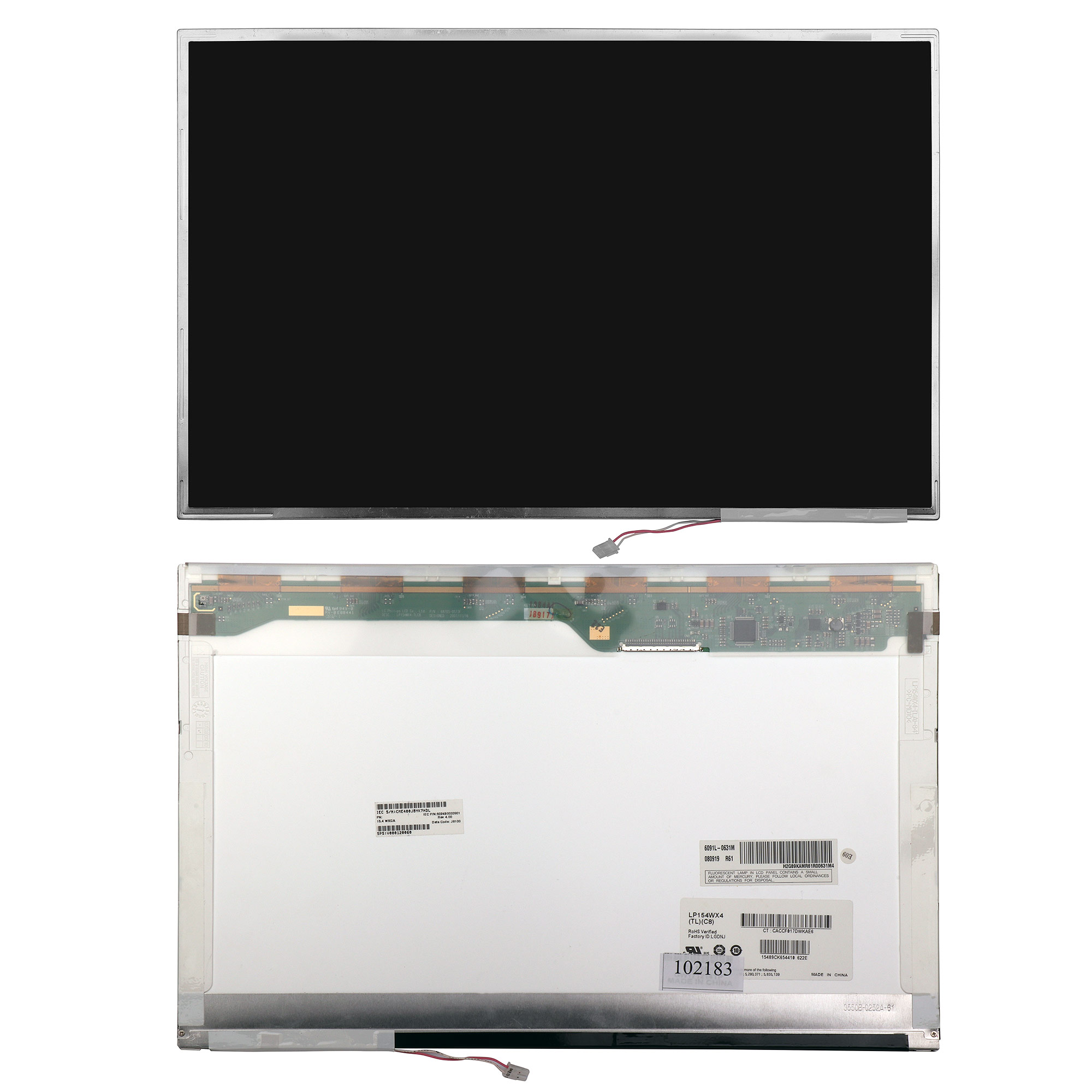 Матрица для ноутбука 15.4" 1280x800 WXGA, 30 pin 1-CCFL. Глянцевая. LP154WX4 (TL)(C5), LP154WX5 (TL)(C1), LTN154X3-L0B.