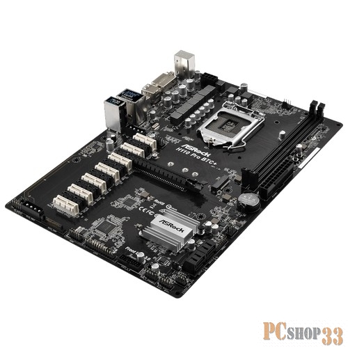 Материнская плата ASRock H110 PRO BTC+ RTL