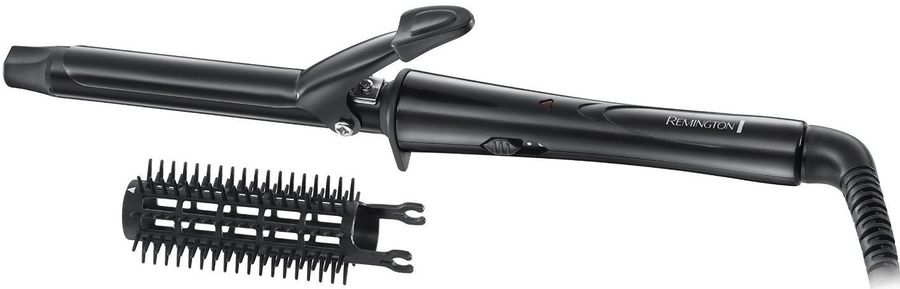Щипцы REMINGTON CI-1019 Кол-во режимов 2. Макс. температура нагрева 210 С. Индикация включения. Конструкция вращение шнура вокруг своей оси. Длина сетевого шнура 1.8 м. В комплекте: щетка, щипцы для завивки. Диаметр щипцов для завивки 19 мм. Покрытие