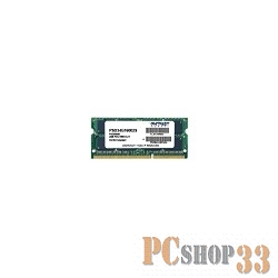 Модуль памяти Patriot DDR3 SODIMM 4GB PSD34G16002S (PC3-12800, 1600MHz, 1.5V)