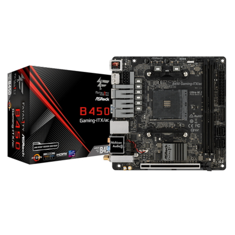 Материнская плата ASRock AMD B450 SAM4 MITX B450 GAMING-ITX/AC