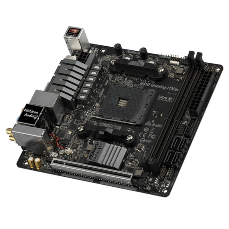 Материнская плата ASRock AMD B450 SAM4 MITX B450 GAMING-ITX/AC