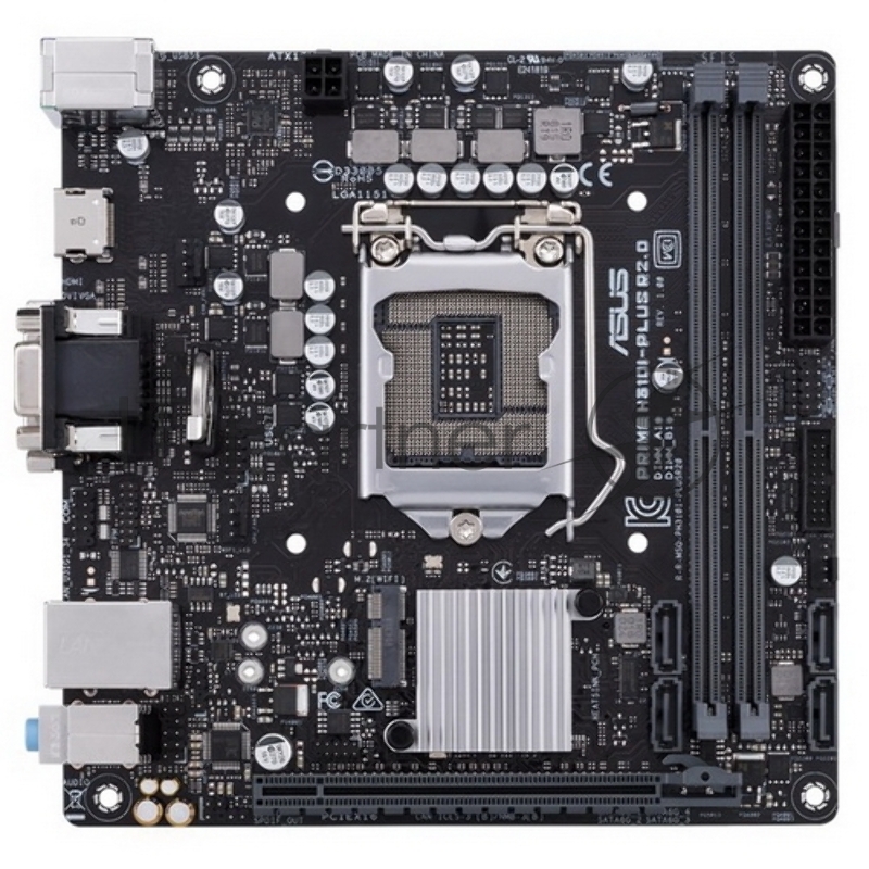 Материнская плата Asus PRIME H310I-PLUS R2.0 Soc-1151v2 Intel H310C 2xDDR4 mini-ITX AC`97 8ch(7.1) GbLAN+VGA+DVI+HDMI