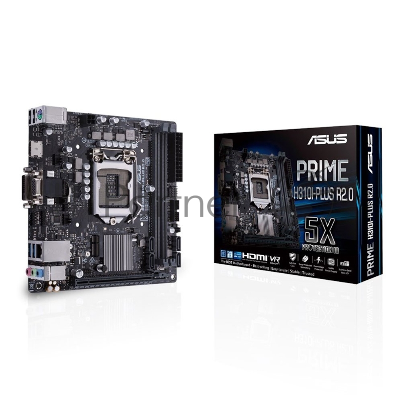 Материнская плата Asus PRIME H310I-PLUS R2.0 Soc-1151v2 Intel H310C 2xDDR4 mini-ITX AC`97 8ch(7.1) GbLAN+VGA+DVI+HDMI