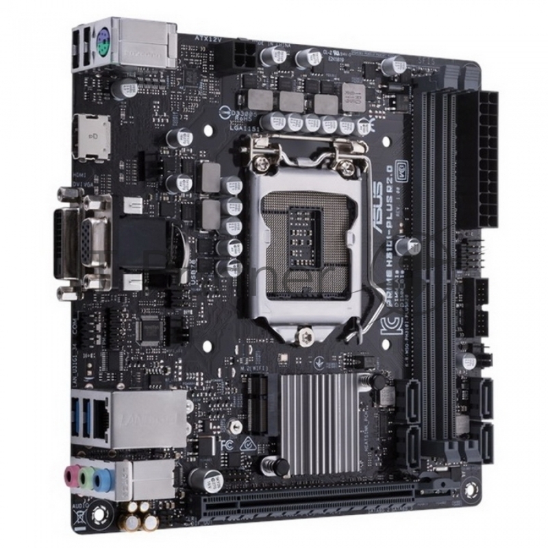 Материнская плата Asus PRIME H310I-PLUS R2.0 Soc-1151v2 Intel H310C 2xDDR4 mini-ITX AC`97 8ch(7.1) GbLAN+VGA+DVI+HDMI