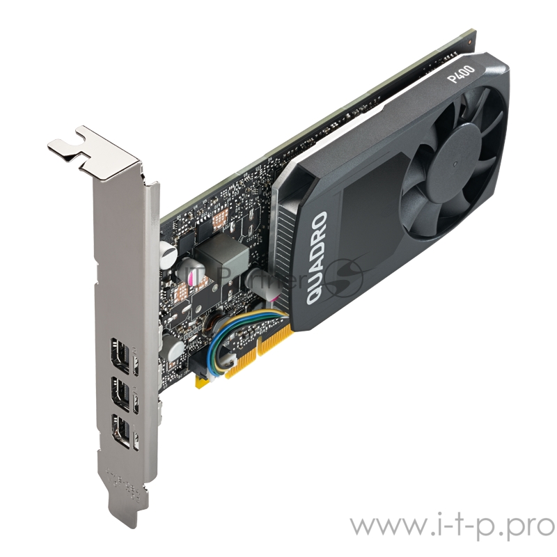 PNY Video Card VCQP400V2BLK-5 NVIDIA Quadro P400, 2 GB GDDR5/64 bit, PCI-E 3.0, 3xMini DisplayPort