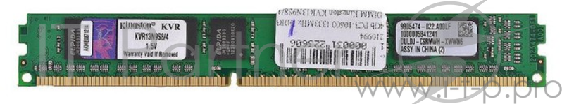 Модуль памяти Kingston DIMM DDR3 4Gb 1333MHz KVR13N9S8/4 RTL PC3-10600 CL9 240-pin 1.5В