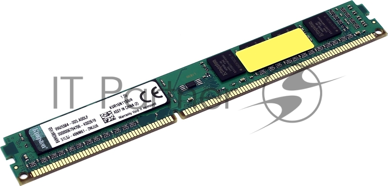 Модуль памяти Kingston DIMM DDR3 4Gb 1600MHz KVR16N11S8/4 RTL PC3-12800 CL11 240-pin 1.5В