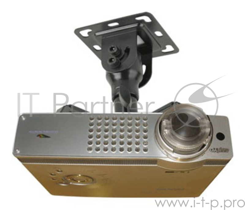 Крепление потолочное Kromax PROJECTOR-10 серый для проектора, 3 ст свободы, наклон 30°, вращение на 360°, от потолка 155 мм, нагрузка до 20 кг