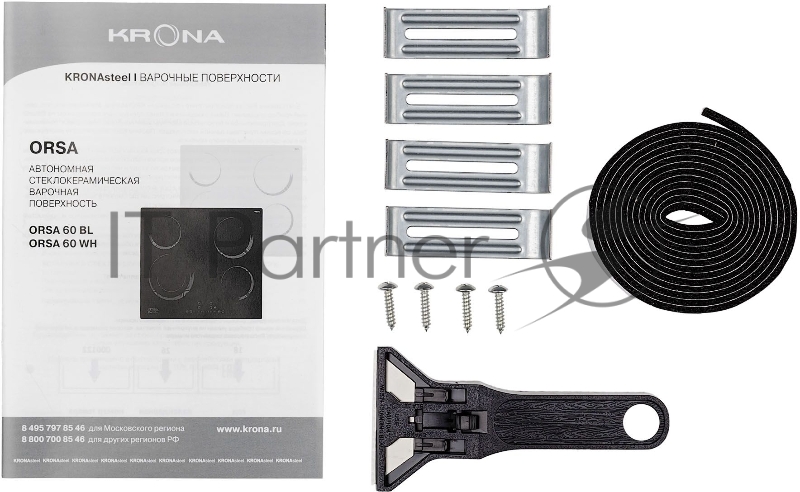 Электрическая варочная поверхность KRONA ORSA 60 WH Цвет:Белый Материалы:Металл/стекло Панель конфорок:стеклокерамика Тип поверхности:независима¤ электрическа¤ Расположение управления:спереди Управление:сенсорное (слайдерное) Количество конфорок:4 Ко