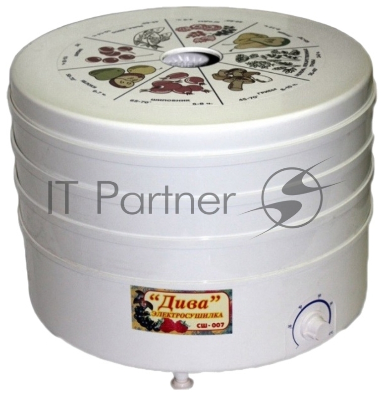Сушка для фруктов и овощей Ротор Дива СШ-007 3под. 520Вт белый